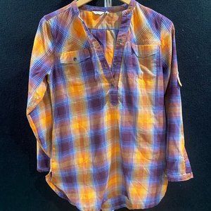 WOOLRICH | Plaid Long Sleeve Roll Tab Tunic